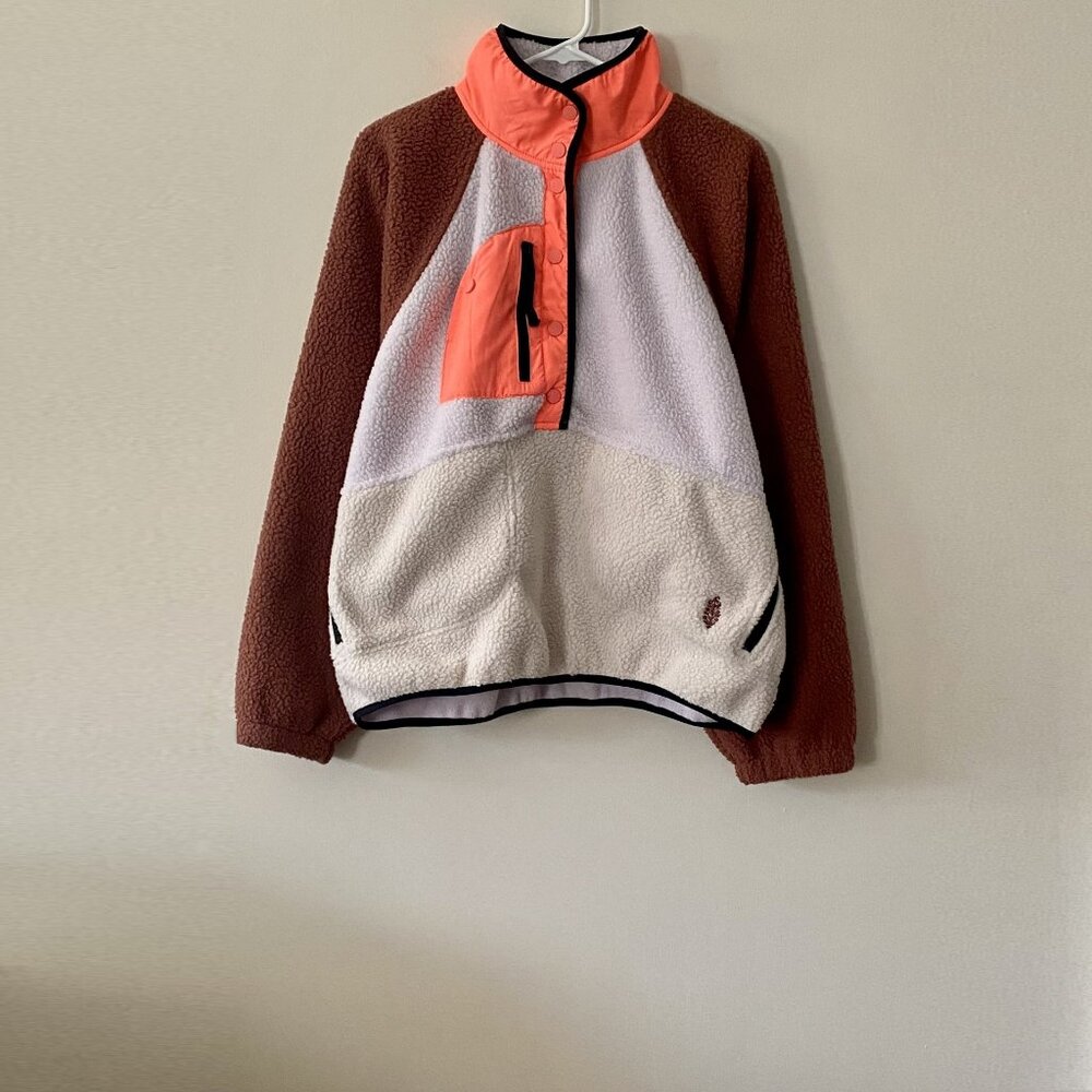 Free People Movement Hit The Slopes Colorblock Pullover NWOT - Picture 5 of 9
